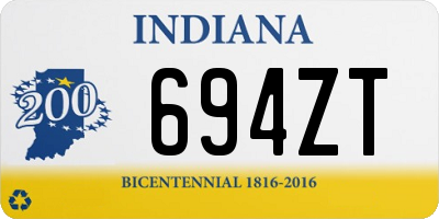 IN license plate 694ZT