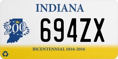 IN license plate 694ZX