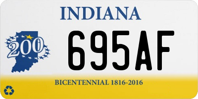 IN license plate 695AF