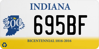 IN license plate 695BF