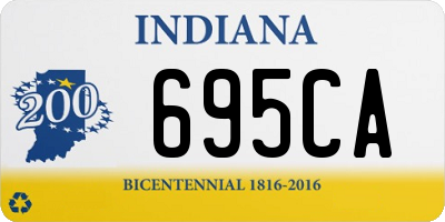 IN license plate 695CA