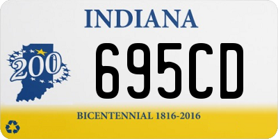 IN license plate 695CD