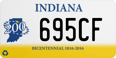 IN license plate 695CF