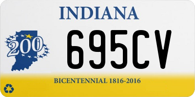 IN license plate 695CV