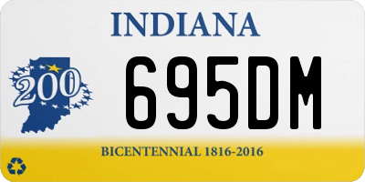 IN license plate 695DM