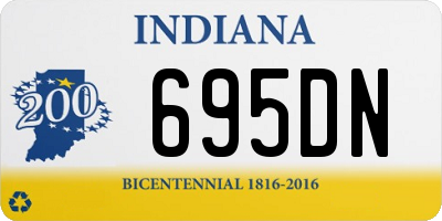 IN license plate 695DN