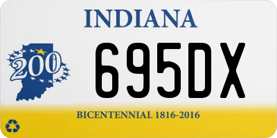 IN license plate 695DX