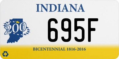 IN license plate 695F