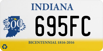 IN license plate 695FC