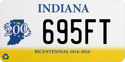 IN license plate 695FT