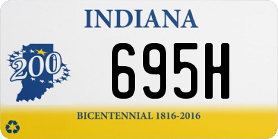 IN license plate 695H