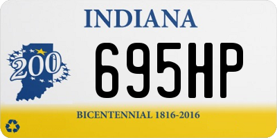 IN license plate 695HP