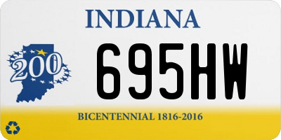 IN license plate 695HW