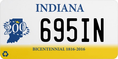 IN license plate 695IN