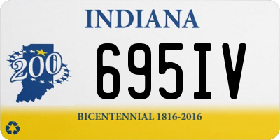IN license plate 695IV