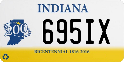 IN license plate 695IX