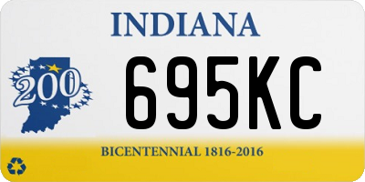 IN license plate 695KC