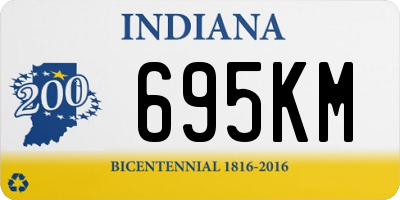 IN license plate 695KM