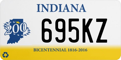 IN license plate 695KZ