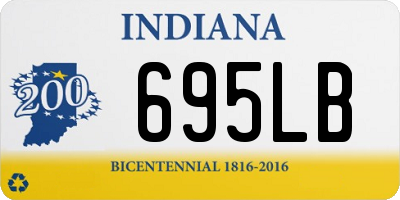 IN license plate 695LB
