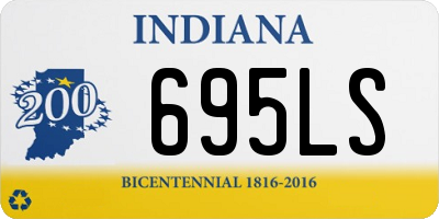 IN license plate 695LS