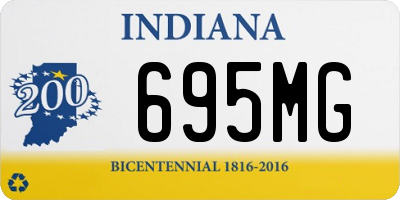 IN license plate 695MG