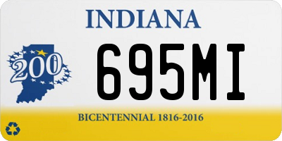 IN license plate 695MI