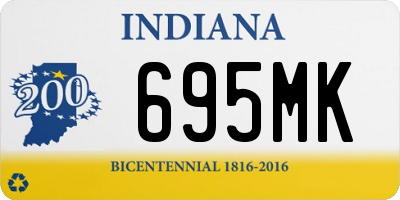 IN license plate 695MK