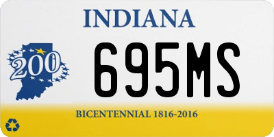 IN license plate 695MS