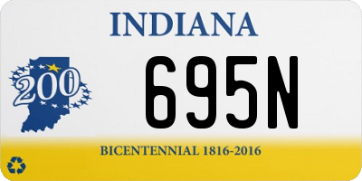 IN license plate 695N