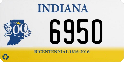 IN license plate 695O