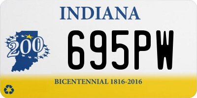 IN license plate 695PW