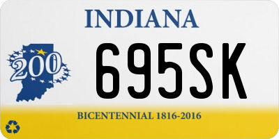 IN license plate 695SK