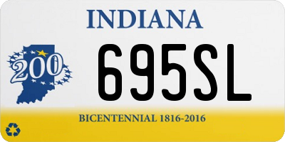 IN license plate 695SL