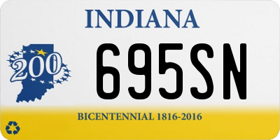 IN license plate 695SN