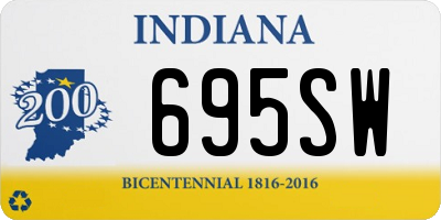 IN license plate 695SW