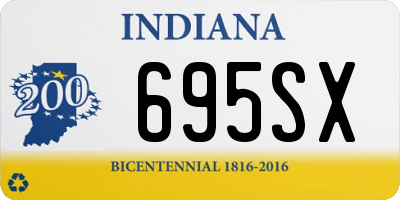 IN license plate 695SX