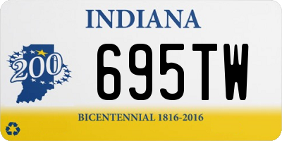 IN license plate 695TW