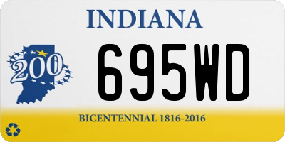 IN license plate 695WD