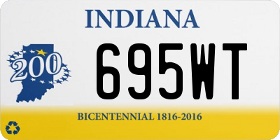 IN license plate 695WT