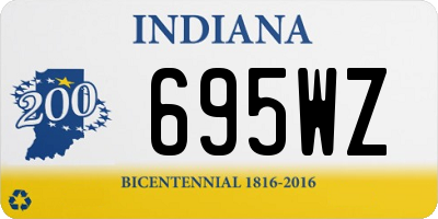 IN license plate 695WZ