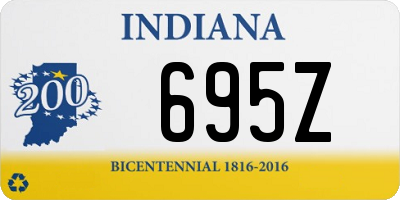 IN license plate 695Z