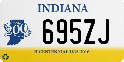 IN license plate 695ZJ