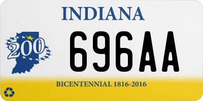 IN license plate 696AA