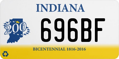 IN license plate 696BF