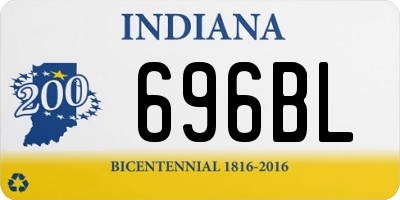 IN license plate 696BL