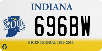 IN license plate 696BW