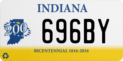 IN license plate 696BY