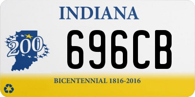 IN license plate 696CB