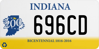 IN license plate 696CD